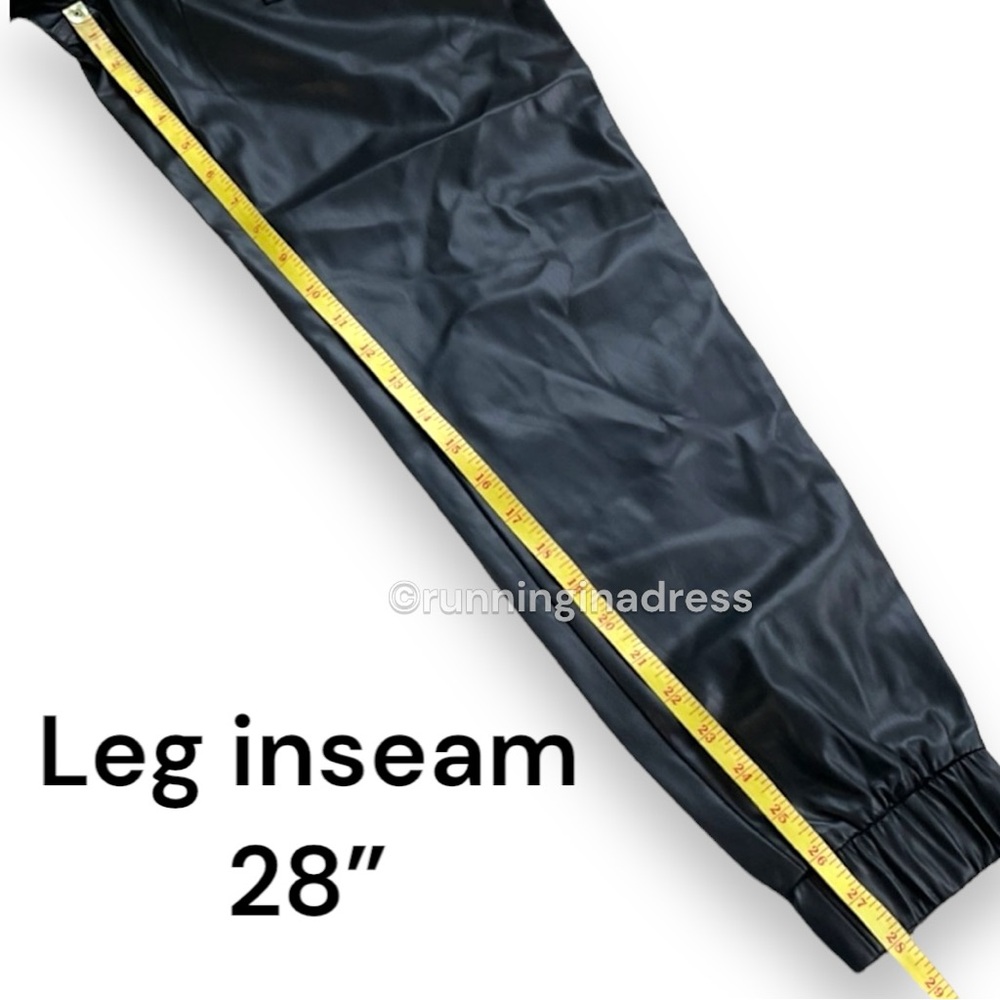 NWT BlankNYC Vegan Leather Joggers In Color Black Size 25 - Picture 11 of 11